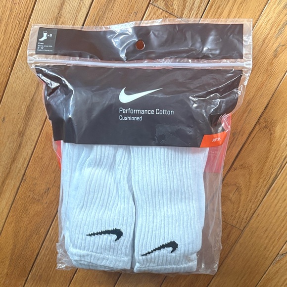 Nike Six Pack Men’s Cushioned Crew Socks Size 8-12 - Picture 1 of 5